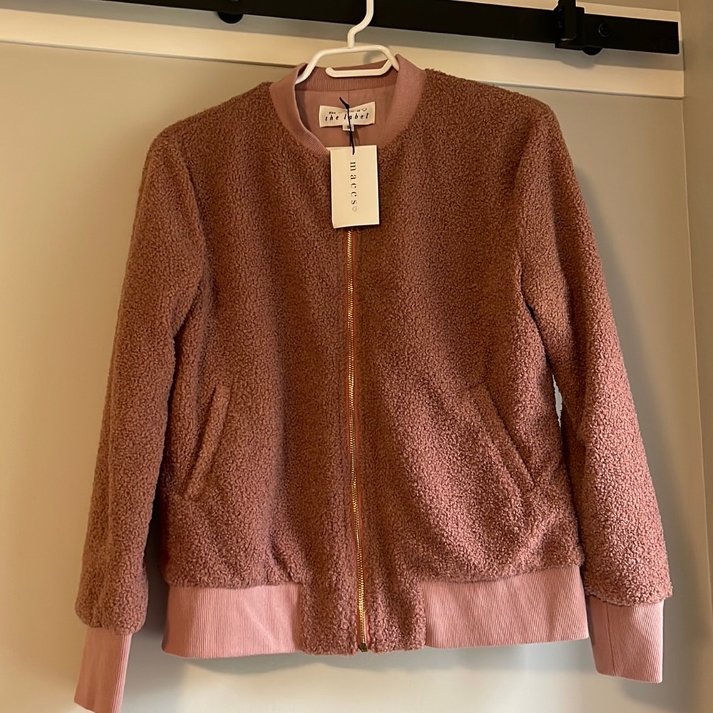 Teddy Bear jacket from Macs the label. Dusty Rose with gold zipper